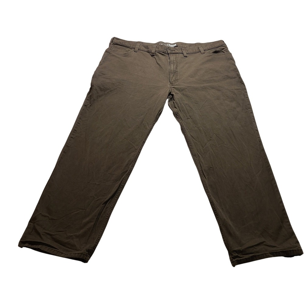 Carhartt Rugged Flex Relaxed Fit Canvas 5-Pocket Work Pants Brown Men's  48x32